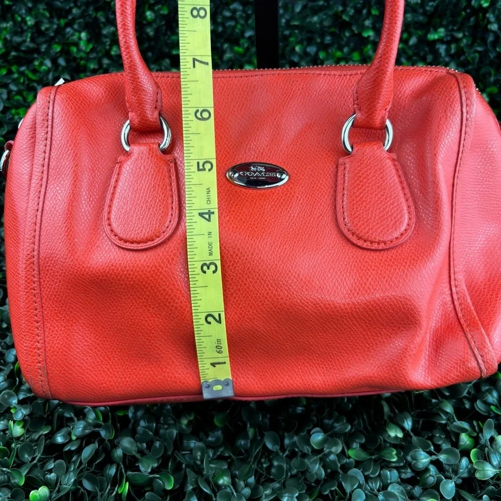 COACH MINI BENNETT SATCHEL FEATURING ORANGE PEBBLES LEATHER